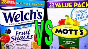 welch s vs mott s fruit snacks what