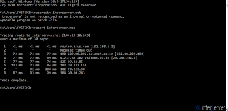 perform ping test and traceroute test