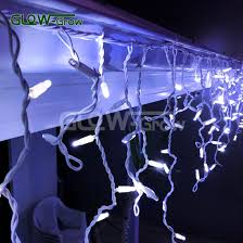 warm white led crystal icicle light