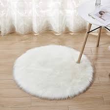 white round faux fur rug luxury fluffy