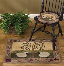 willow sheep hooked rug 051 35