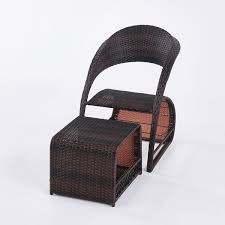 Outdoor Pe Rattan Recliner Chair With