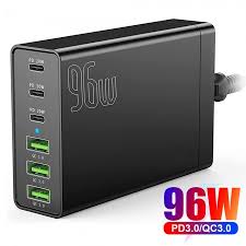 96w 6 Port Desktop Quick Usb Charging