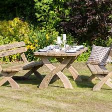 Unlimited returns ✓ click & collect ✓ price with timeless wooden garden furniture, the balcony or patio takes on a pure and natural look that you just can't beat. Harriet Garden Table With 2 Benches Buy Online At Qd Stores