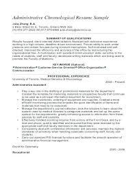 Sample Resume Chronological Mwb Online Co