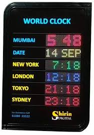 Shirin Plastic Digital World Clock