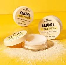 essence banana loose powder with sponge