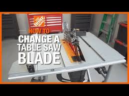 how to change a table saw blade the