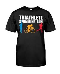swim bike run triathlon t shirt swag