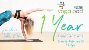 yoga pod one year anniversary austin