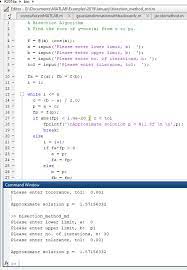 Non Linear Equations Using Matlab Mfile