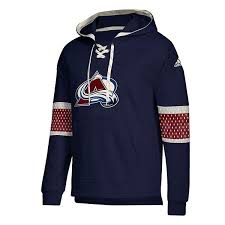 Colorado avalanche team jerseys from adidas, fanatics, ccm, and reebok are customizable with your favorite player name and number. Men S Adidas Navy Colorado Avalanche Jersey Lace Up Pullover Hoodie