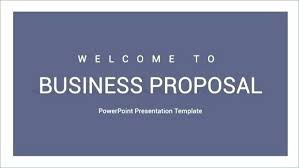 Business Proposal Presentation Template Sample Business Plan