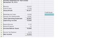 solved calculate the profit margin for