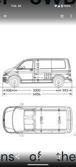 interior dimensions vw t6 transporter