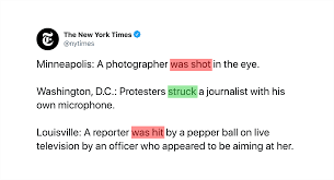 To change a sentence from passive to active voice, determine who or what. The New York Times Was Accused Of Siding With Police Because Of Ill Placed Passive Voice Poynter