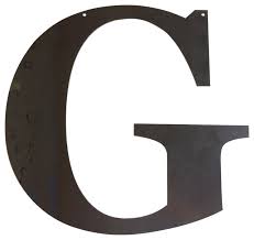 Rustic Large Letter G Contemporary