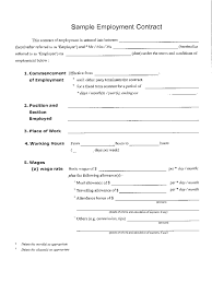 Employment Contract Form 4 Free Templates In Pdf Word Excel Download