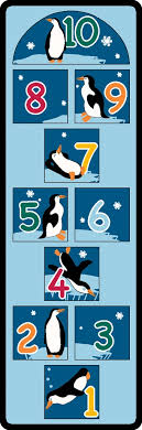 penguin hopscotch play rug rectangle 27