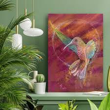 Art On Canvas Hummingbird