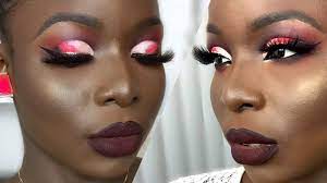 valentines makeup inspo for dark skin
