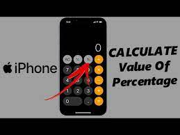percene using iphone calculator