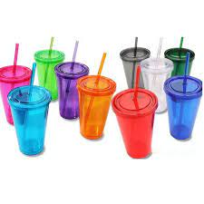 Double Wall Plastic Tumblers With Lids