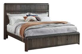 Panel Bed In Distressed Java 87 In L
