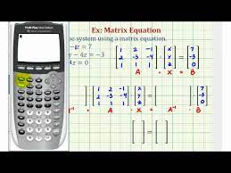 Three Equations Using A Matrix Equation