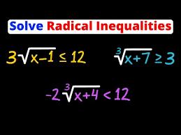 Solve Radical Inequalities Square