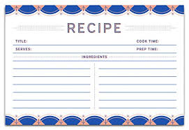 Jot Mark Recipe Cards French Patisserie Scallop Print Double