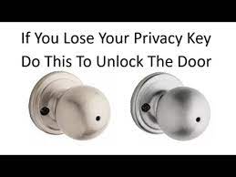 how to unlock bathroom door if you lose