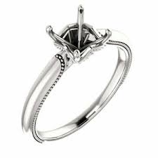 Details About Semi Mount Setting 10k White Gold Princess Cut Diamond Engagement Wedding Ring