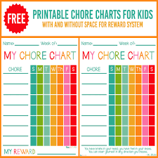 Sample Chore Charts 10 Cool Printable Chore Charts Cool Mom Picks
