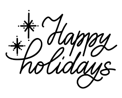 happy holidays handwritten text with