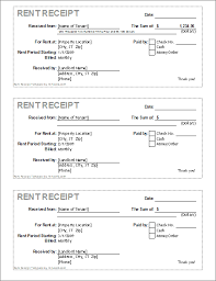 Rent Receipt Template For Excel