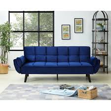 Jason Velvet Navy Blue Sofa Bed