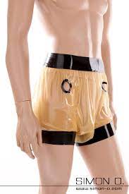 Golden shower latex pants for bizarre latex games - for him and her