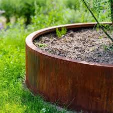 Corten Steel Round Vegetable Planters