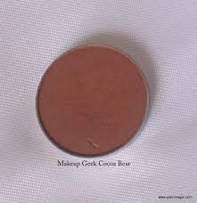 makeupgeek cocoa bear review swatches