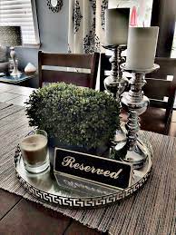 glam table centerpiece mirrored tray