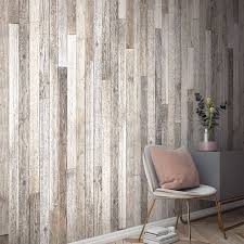 White Rustic Pallet Wood Panoramic Wall