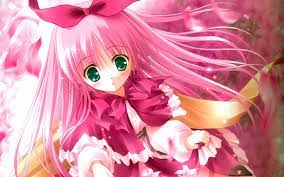 Cute Pink Hair Anime Girl HD wallpaper