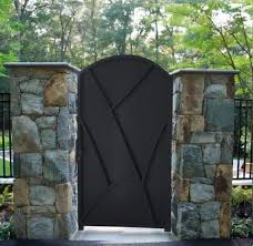 Simple Solid Metal Design Backyard Gate