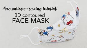 You can download the free pattern by clicking here. Free Mask Pattern Download Contoured 3d Face Mask Japanese Sewing Pattern Craft Books And Fabrics