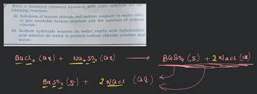 Write A Balanced Chemical Equation With