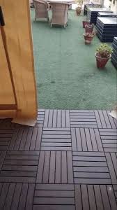 Brown Wood Deck Tiles For Flooring