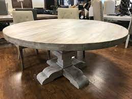 Built to wow and to last, this solid wood table is a choice with a natural feel. Rustic White Wash Solid Wood Round Pedestal Dining Table Etsy In 2021 Round Dining Room Table Round Wood Dining Table Round Pedestal Dining Table