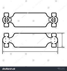 Longboard Size Chart Buying Guide Measurement Stock Vector
