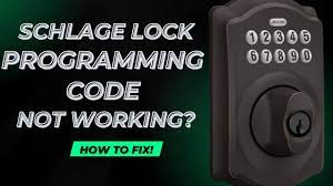 schlage programming code not working